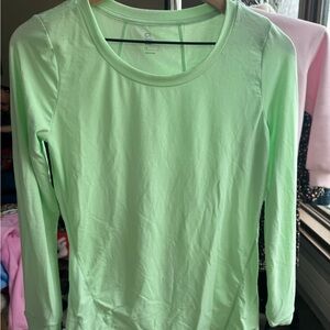 GAP Mint Green Long Sleeve Women's Tee
